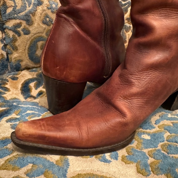 Designer Rubino beautiful soft leather brown cowboy boots - don’t miss this! - Picture 3 of 6